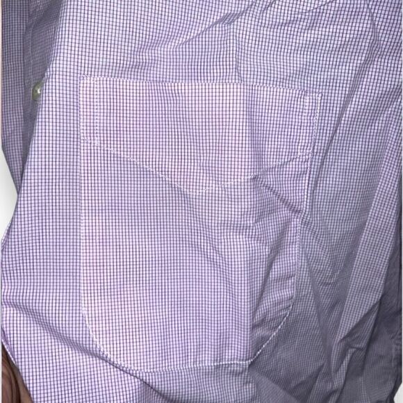 Purple Gitman Brothers Made in USA Dress Shirt Size L 16.5 - Picture 4 of 8